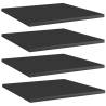 Bookshelf Boards 4 pcs High Gloss Black 40x40x1.5 cm Engineered Wood Colour high gloss black Size 40 x 40 x 1.5 cm Quantity in Package 4 