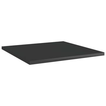 4 Pcs High Gloss Black Bookshelf Boards - 40x40 cm | HiPo Market