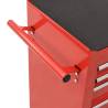 Tool Trolley with 14 Drawers - Durable Steel in Red