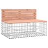 Garden Bench with Gabion Basket - Solid Wood Douglas | HipoMarket