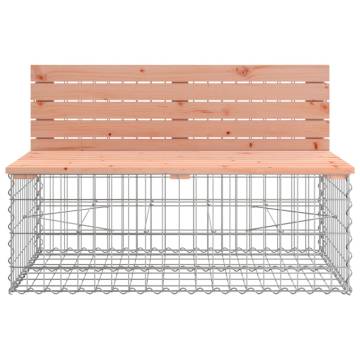 Garden Bench with Gabion Basket - Solid Wood Douglas | HipoMarket