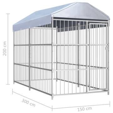 Outdoor Dog Kennel with Roof - Safe & Durable | HipoMarket