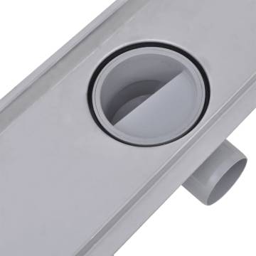 Stylish Linear Shower Drain - 2 pcs Stainless Steel 730x140 mm