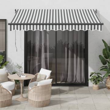 Retractable Awning Anthracite & White 3x2.5m - Buy Now!