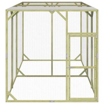 Chicken Coop 200x400 cm - Solid Pine Wood Outdoor Enclosure