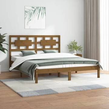 Honey Brown Solid Wood Pine Bed Frame 160x200 cm - HiPoMarket