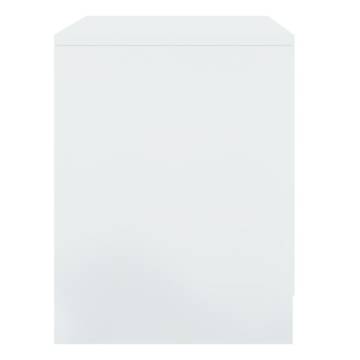 Elegant High Gloss White Bedside Cabinets - Set of 2