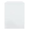 Elegant High Gloss White Bedside Cabinets - Set of 2