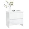 Elegant High Gloss White Bedside Cabinets - Set of 2