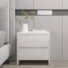 Elegant High Gloss White Bedside Cabinets - Set of 2