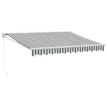 Retractable Awning Anthracite & White 3x2.5m | HipoMarket