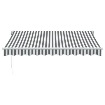 Retractable Awning Anthracite & White 3x2.5m | HipoMarket