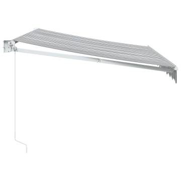 Retractable Awning Anthracite & White 3x2.5m | HipoMarket