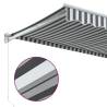 Retractable Awning Anthracite & White 3x2.5m | HipoMarket