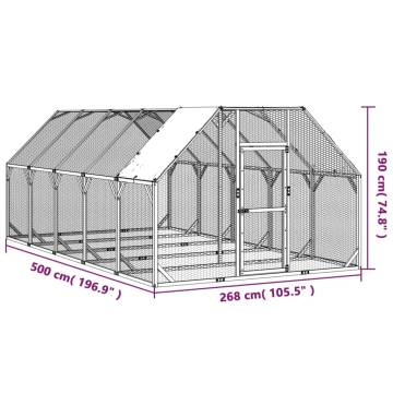 Chicken Coop 268x500x190 cm - Impregnated Solid Pine Wood