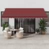 Automatic Retractable Awning with LEDs Burgundy 450x350 cm Colour burgundy Size 450 x 350 cm Quantity in Package 1 