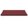 Automatic Retractable Awning with LEDs - Burgundy 450x350 cm