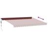 Automatic Retractable Awning with LEDs - Burgundy 450x350 cm