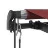 Automatic Retractable Awning with LEDs - Burgundy 450x350 cm