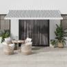 Retractable Awning Anthracite and White 4.5x3 m Fabric&Aluminium Colour white and anthracite Size 450 x 300 cm Quantity in Package 1 