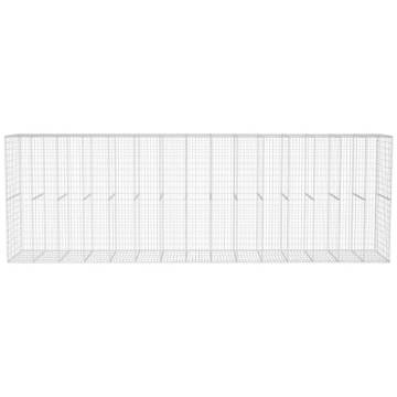 Gabion Wall with Cover - Galvanised Steel 600x50x200 cm