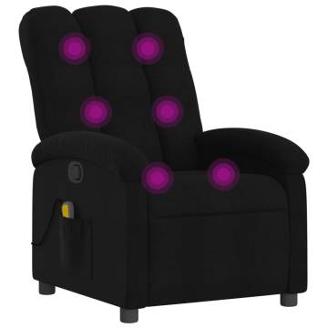 Massage Recliner Chair - Black Fabric Comfort & Relaxation