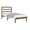 Honey Brown Solid Wood Bed Frame 75x190 cm | Hipomarket