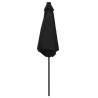 Black Parasol with LED Lights & Aluminium Pole - 270 cm