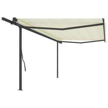 Manual Retractable Awning 5x3m Cream | Hipomarket