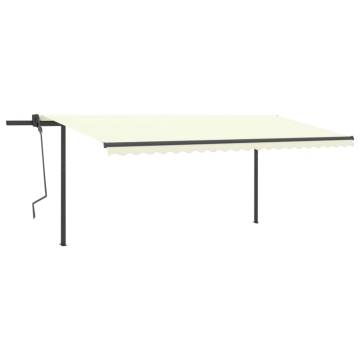 Manual Retractable Awning 5x3m Cream | Hipomarket