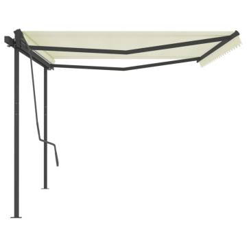 Manual Retractable Awning 5x3m Cream | Hipomarket