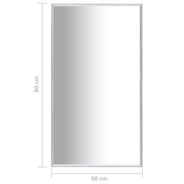 Mirror Silver 80x60 cm - Stylish & Minimalist Decor