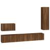 4 Piece TV Cabinet Set Brown Oak - Stylish & Practical Design