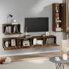 4 Piece TV Cabinet Set Brown Oak - Stylish & Practical Design