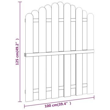 Garden Gate Impregnated Pinewood 100x125 cm - Rustic Charm