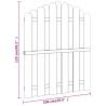 Garden Gate Impregnated Pinewood 100x125 cm - Rustic Charm