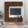 7 Piece TV Cabinet Set Brown Oak Engineered Wood Colour brown oak Quantity in Package 7 