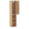 Stylish Highboard Sonoma Oak | 34.5x34x180 cm Engineered Wood