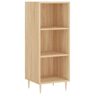 Stylish Highboard Sonoma Oak | 34.5x34x180 cm Engineered Wood