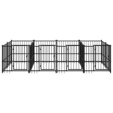 Outdoor Dog Kennel Steel 7.51 m² - Durable & Safe for Pets