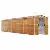 Light Brown Garden Shed 191x980 cm | Galvanised Steel Storage