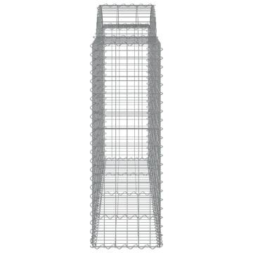 Arched Gabion Baskets - 12 pcs Galvanised Iron - 200x50x120 cm