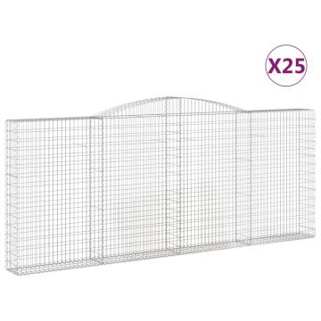 Arched Gabion Baskets - 25 pcs Durable Galvanised Iron