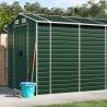 Garden Shed Green 191x810x198 cm | Galvanised Steel Storage