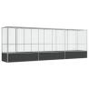 Aviary with Extension Silver 626.5x107x212 cm - Durable Steel