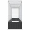 Aviary with Extension Silver 626.5x107x212 cm - Durable Steel