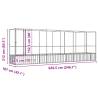 Aviary with Extension Silver 626.5x107x212 cm - Durable Steel