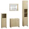 4 Piece Bathroom Furniture Set - Sonoma Oak Engineered Wood