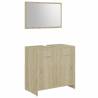 4 Piece Bathroom Furniture Set - Sonoma Oak Engineered Wood