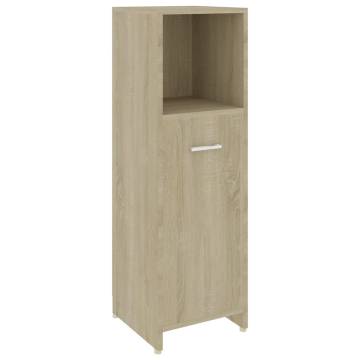 4 Piece Bathroom Furniture Set - Sonoma Oak Engineered Wood